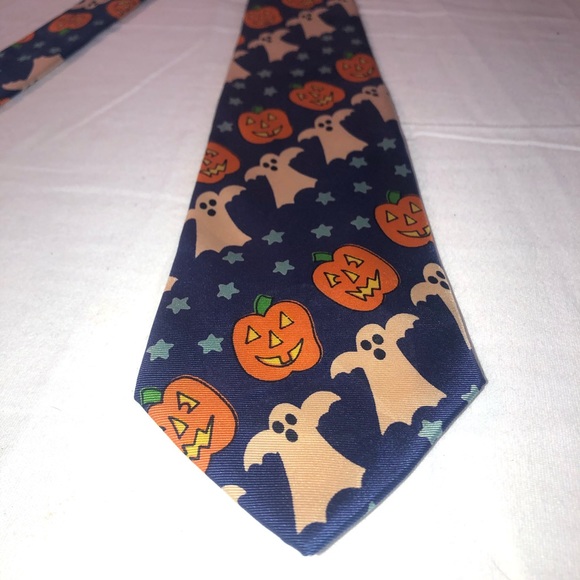 VINTAGE 1992 Men’s Halloween Pattern Tie - Picture 2 of 4